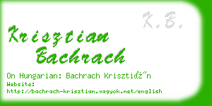 krisztian bachrach business card